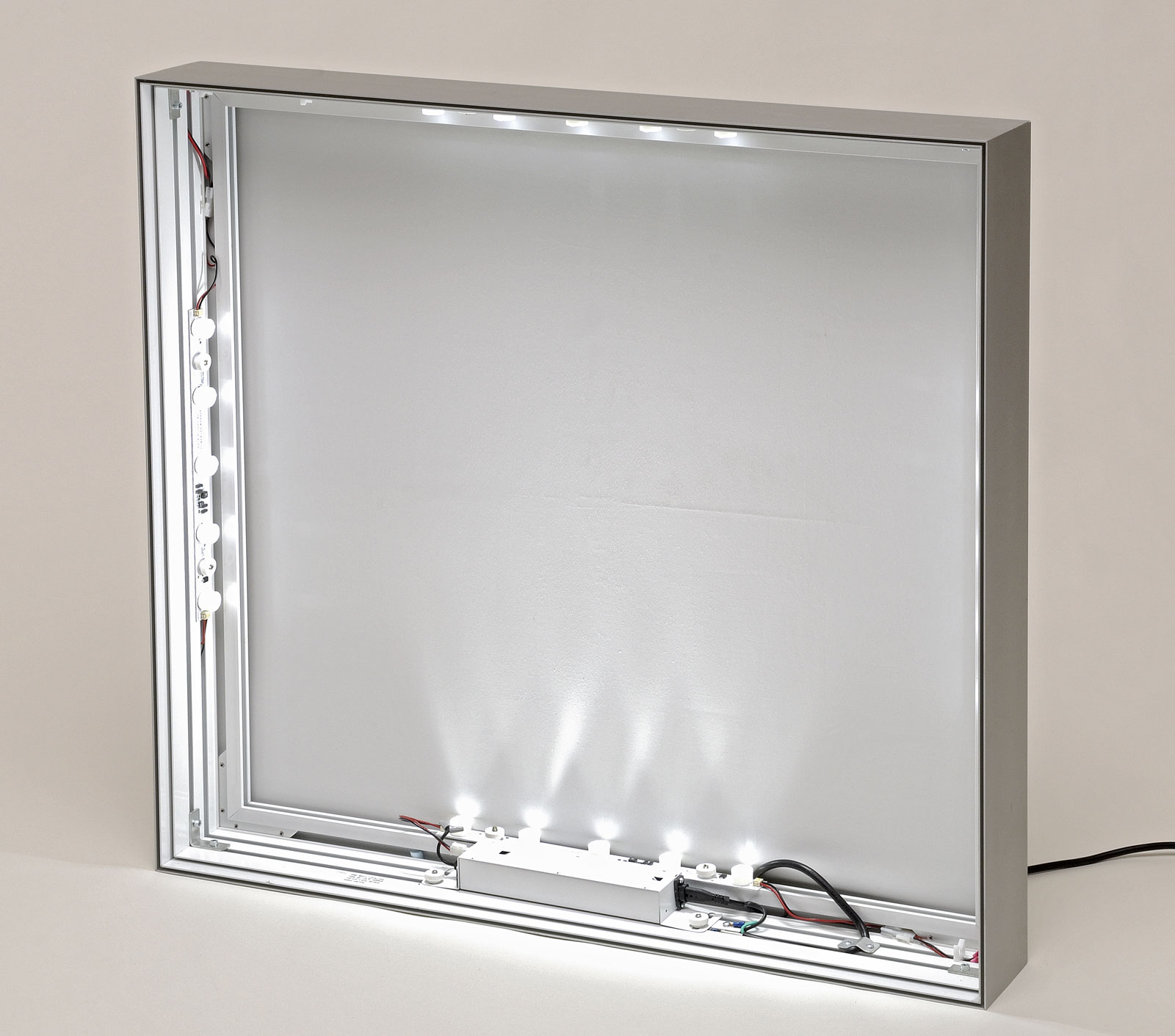 LED perimeter lighting for lightboxes